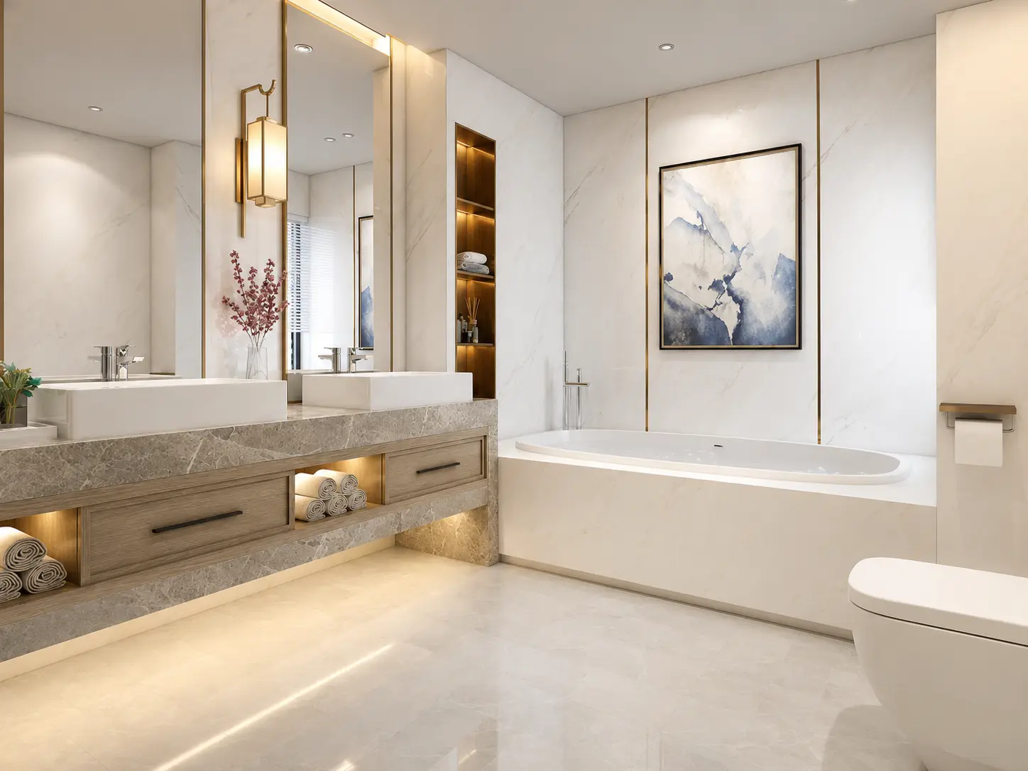 Hotel Bathroom Design - Architecture Visualization visualization screenshot 1